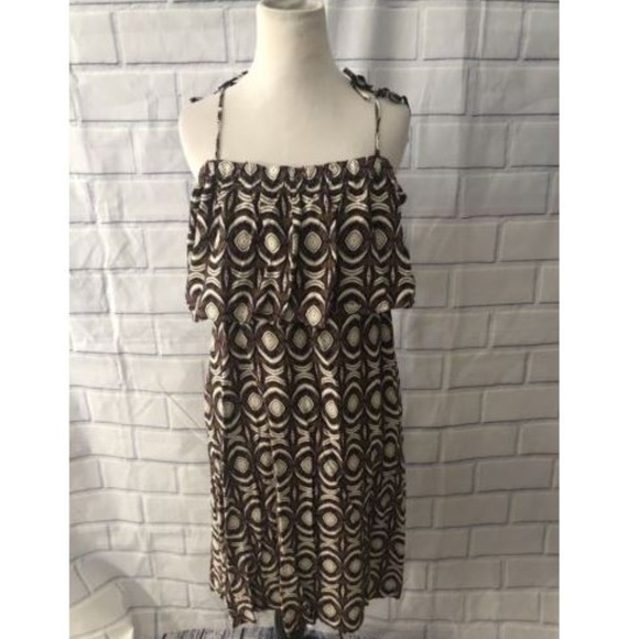 H&M Dresses & Skirts - H&M Off the Shoulder Dress Sz 14 Ruffle Top Ties